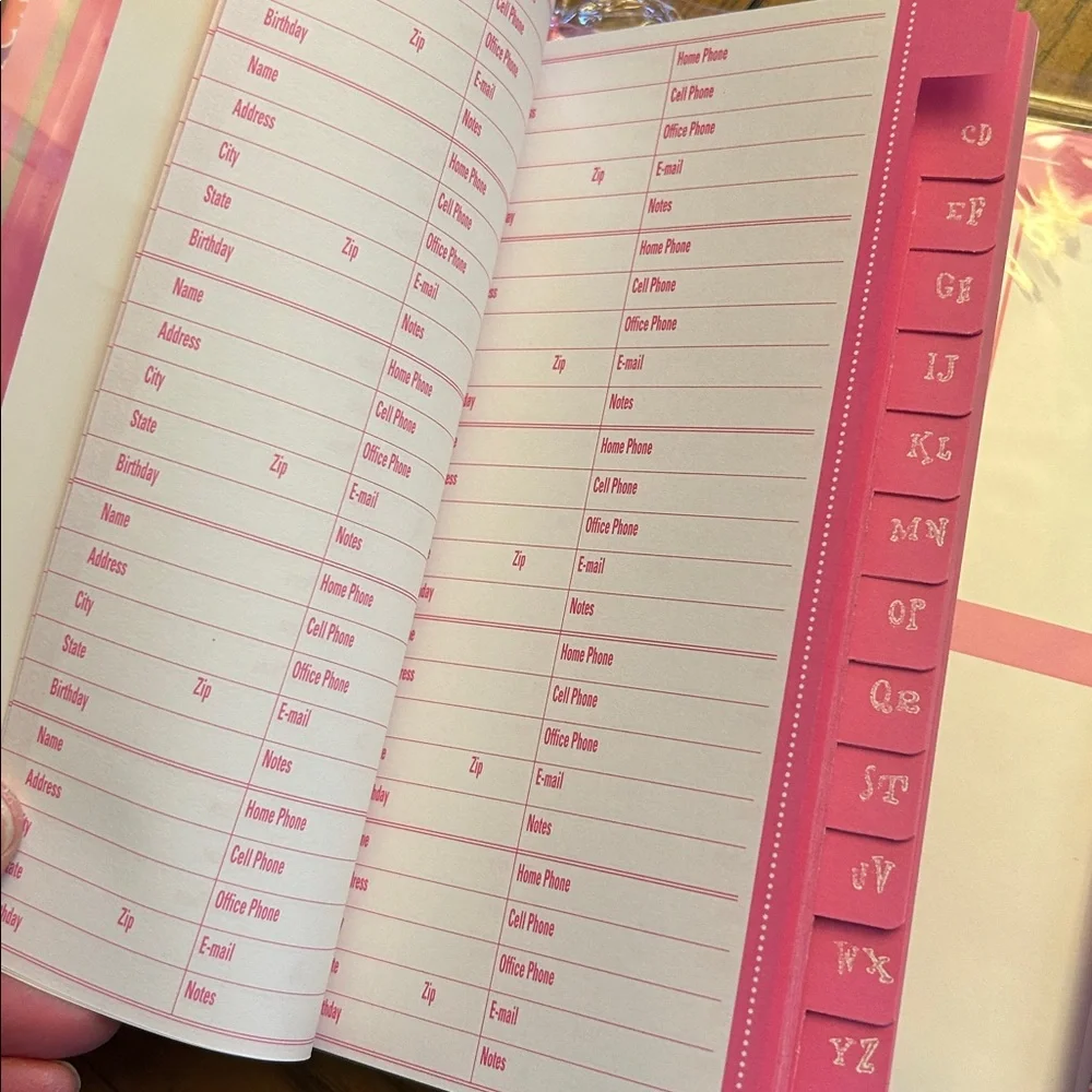 Retro Floral Organizer Address Book To Do Lists Book Purple Pink Orange